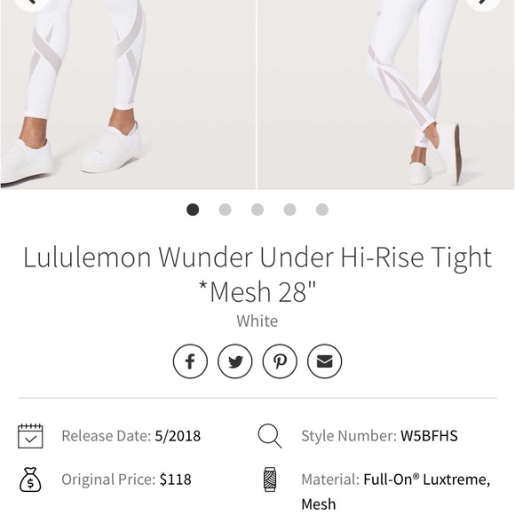 Lululemon Wunder Under Hi-Rise Tight *Mesh 28" - Picture 12 of 14